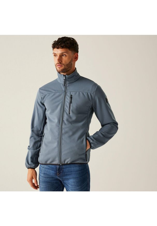 Regatta - Męska kurtka softshell Romain. Kolor: biały. Materiał: softshell. Sport: turystyka piesza