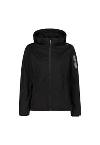 Kurtka damska turystyczna Softshell CMP 39A5016. Kolor: czarny, szary, wielokolorowy. Materiał: softshell. Sport: turystyka piesza