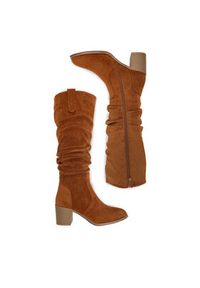 DeeZee Kozaki HX24012-1 Brązowy. Kolor: brązowy. Materiał: materiał #3