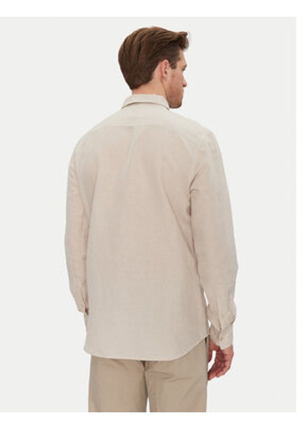 Calvin Klein Koszula K10K114488 Beżowy Regular Fit. Kolor: beżowy. Materiał: bawełna