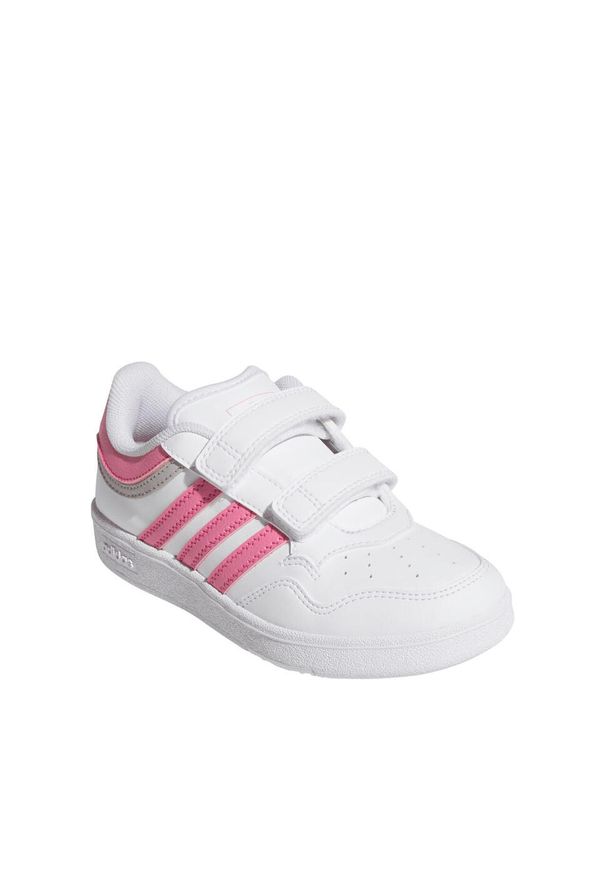 Adidas - Buty dla dzieci adidas Hoops 4.0 CF. Kolor: różowy, biały, wielokolorowy. Sport: turystyka piesza
