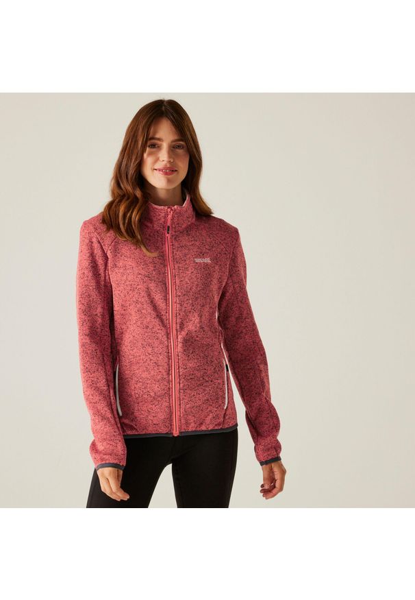 Regatta - Damski polar Newhill II z pełnym zamkiem błyskawicznym. Kolor: różowy. Materiał: polar