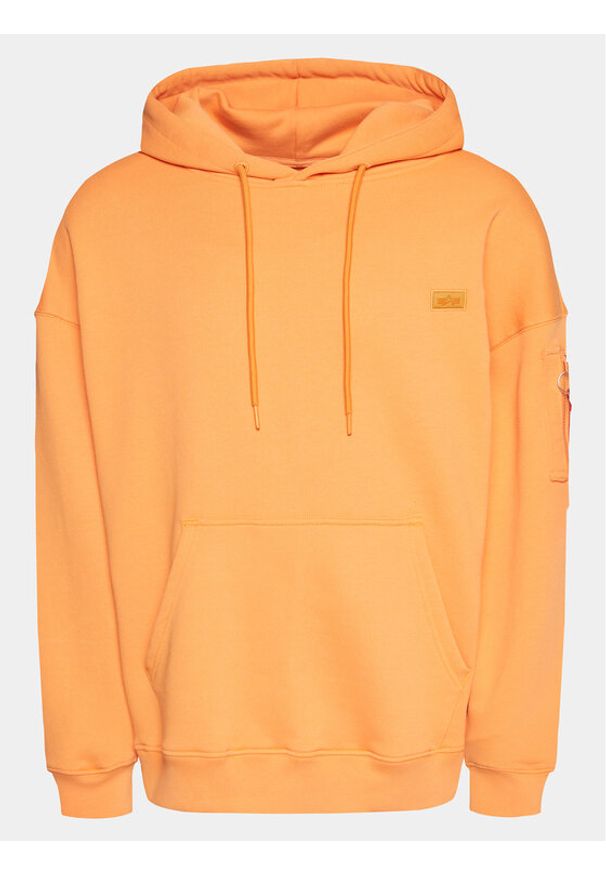 Alpha Industries Bluza Essentials 146335 Pomarańczowy Relaxed Fit. Kolor: pomarańczowy. Materiał: syntetyk, bawełna