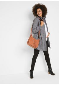 bonprix - Torebka na ramię z ozdobną klapą. Kolor: brązowy. Materiał: skórzane. Styl: elegancki. Rodzaj torebki: na ramię #2