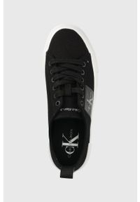 Calvin Klein Jeans tenisówki BOLD VULC FLATF LACE damskie kolor czarny YW0YW01039. Nosek buta: okrągły. Zapięcie: sznurówki. Kolor: czarny. Obcas: na platformie. Styl: klasyczny #2