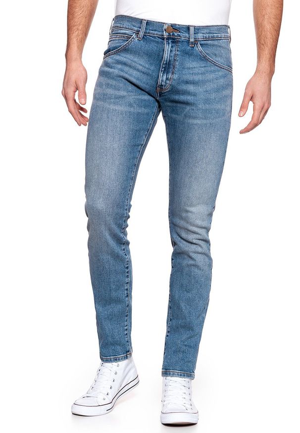Wrangler - SPODNIE MĘSKIE WRANGLER BRYSON HOPKINS BLUE W14X23185 112126666. Stan: obniżony