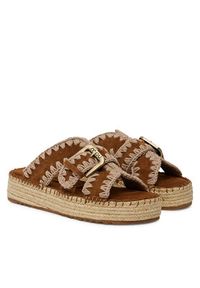 Mou Espadryle Jute sandal MU.SW641003A Brązowy. Kolor: brązowy. Materiał: zamsz, skóra #3