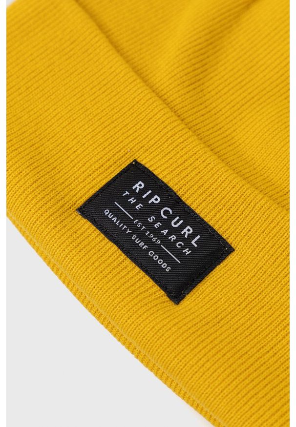 Rip Curl - Czapka. Kolor: żółty. Materiał: dzianina