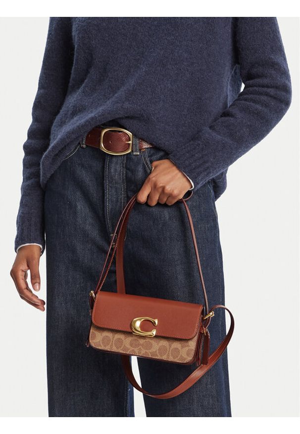 Coach Torebka Zoe CAM19 B4XHG Brązowy. Kolor: brązowy