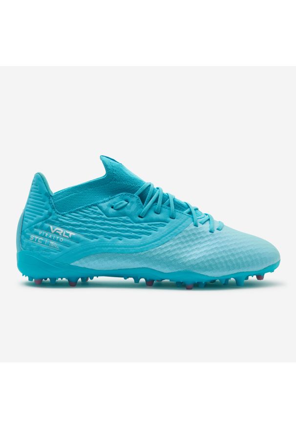 KIPSTA - Buty piłkarskie Kipsta Viralto III 3D Airmesh MG/AG. Kolor: zielony, niebieski, wielokolorowy. Materiał: dzianina, zamsz, mesh, syntetyk. Szerokość cholewki: normalna. Sport: piłka nożna