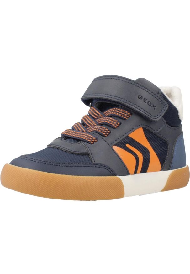 Geox - Buty GEOX B GISLI BOY Niebieski. Kolor: niebieski. Materiał: syntetyk, tkanina. Styl: sportowy. Sport: turystyka piesza