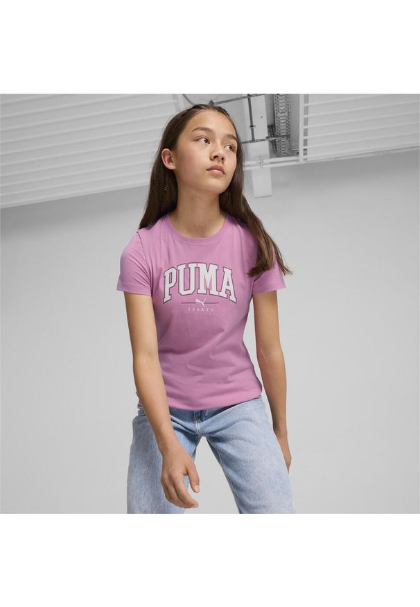 Koszulka sportowa dziewczęca Puma Squad Tee. Kolor: różowy. Długość rękawa: krótki rękaw. Długość: krótkie
