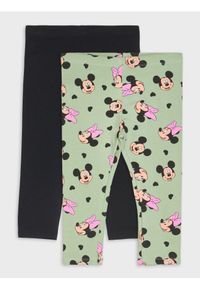 Sinsay - Legginsy 2 pack Minnie Mouse - zielony. Kolor: zielony. Wzór: motyw z bajki