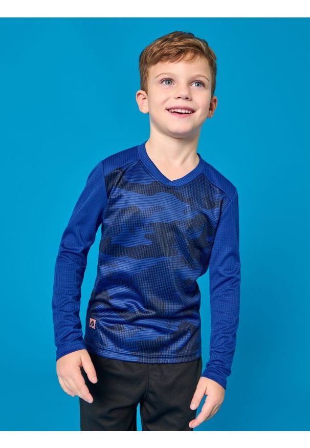 Sinsay - Koszulka z długim rękawem ACTIVE - niebieski. Kolor: niebieski. Długość rękawa: długi rękaw. Długość: długie