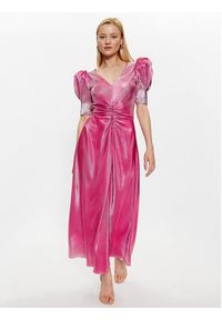 ROTATE Sukienka koktajlowa Gradient Plisse 1000191979 Różowy Regular Fit. Kolor: różowy. Materiał: syntetyk. Wzór: gradientowy. Styl: wizytowy #3