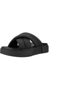 TOMMY HILFIGER - Sandały TOMMY JEANS FLATFORM SANDAL Czarny. Kolor: czarny. Materiał: jeans. Sezon: lato