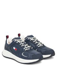 Tommy Jeans Sneakersy Tjm Runner Leather EM0EM01621 Granatowy. Kolor: niebieski. Materiał: skóra #4