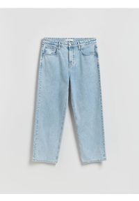 Reserved - Jeansy loose z efektem sprania - niebieski. Kolor: niebieski