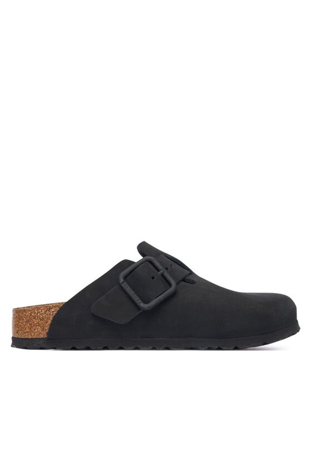Birkenstock Klapki Boston Wire Buckle 1031575 Czarny. Kolor: czarny. Materiał: nubuk, skóra