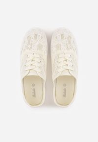 Born2be - Beżowe Tenisówki Ozdobione Koronką Tarinela. Okazja: na co dzień. Kolor: beżowy. Materiał: koronka. Wzór: aplikacja, koronka. Styl: casual #7