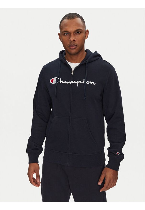 Champion Bluza 220728 Granatowy Slim Fit. Kolor: niebieski. Materiał: syntetyk