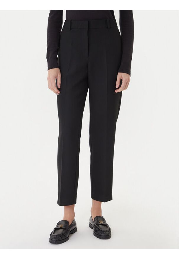 TOMMY HILFIGER - Tommy Hilfiger Spodnie materiałowe WW0WW48355 Czarny Straight Fit. Kolor: czarny. Materiał: syntetyk