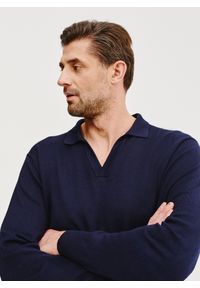 Pako Lorente - PAKO LORENTE – Męski sweter z kołnierzykiem polo. Okazja: na co dzień. Typ kołnierza: polo. Materiał: poliamid, wiskoza. Sezon: wiosna. Styl: casual #10