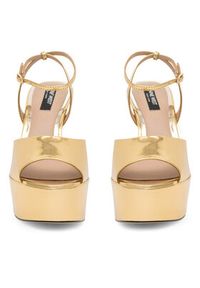 Nine West Sandały CHANDA ZL23031CC Złoty. Kolor: złoty. Materiał: skóra #5