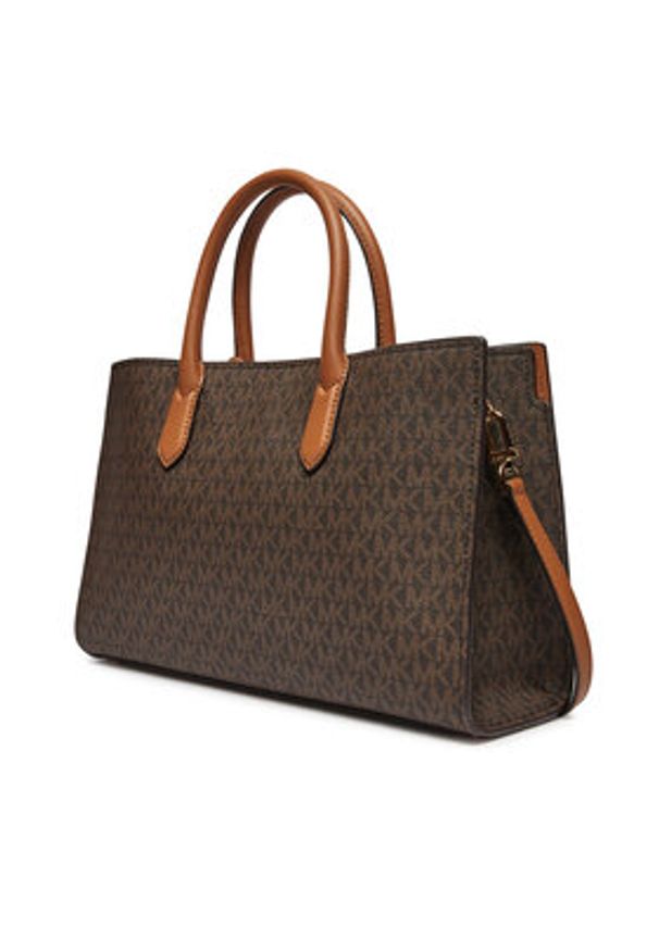 MICHAEL Michael Kors Torebka Scarlett Medium Signature Logo Satchel 30F4GETS2B Brązowy. Kolor: brązowy. Materiał: skórzane