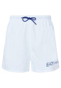 EA7 Emporio Armani Szorty kąpielowe 7M002000 AF13049 M0304 Biały Regular Fit. Kolor: biały. Materiał: syntetyk #1