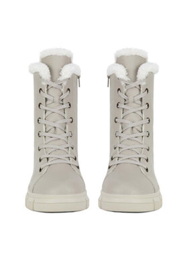 Rieker Trzewiki X3402-60 Beżowy. Kolor: beżowy. Materiał: materiał