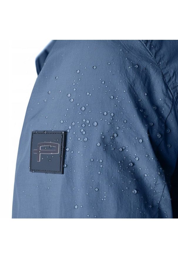Niebieska Męska Kurtka Przejściowa - Wiatrówka - Pako Jeans. Kolor: niebieski. Materiał: materiał, nylon. Sezon: wiosna, jesień