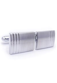 Modini - Prostokątne spinki do mankietów z trzema paskami N72 #1