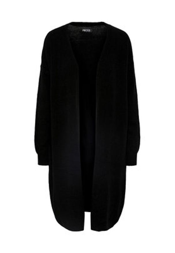 Pieces Kardigan 17139787 Czarny Regular Fit. Kolor: czarny. Materiał: syntetyk