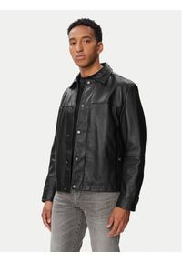 BOSS Kurtka skórzana Joban 50562532 Czarny Regular Fit. Kolor: czarny. Materiał: skóra #1