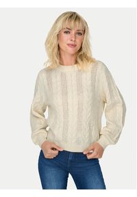 only - ONLY Sweter Rubina 15317515 Beżowy Regular Fit. Kolor: beżowy. Materiał: syntetyk #3