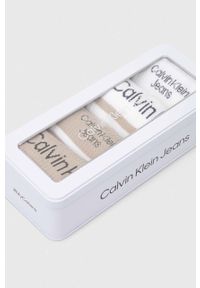 Calvin Klein Jeans skarpetki 4-pack męskie kolor beżowy. Kolor: beżowy #3