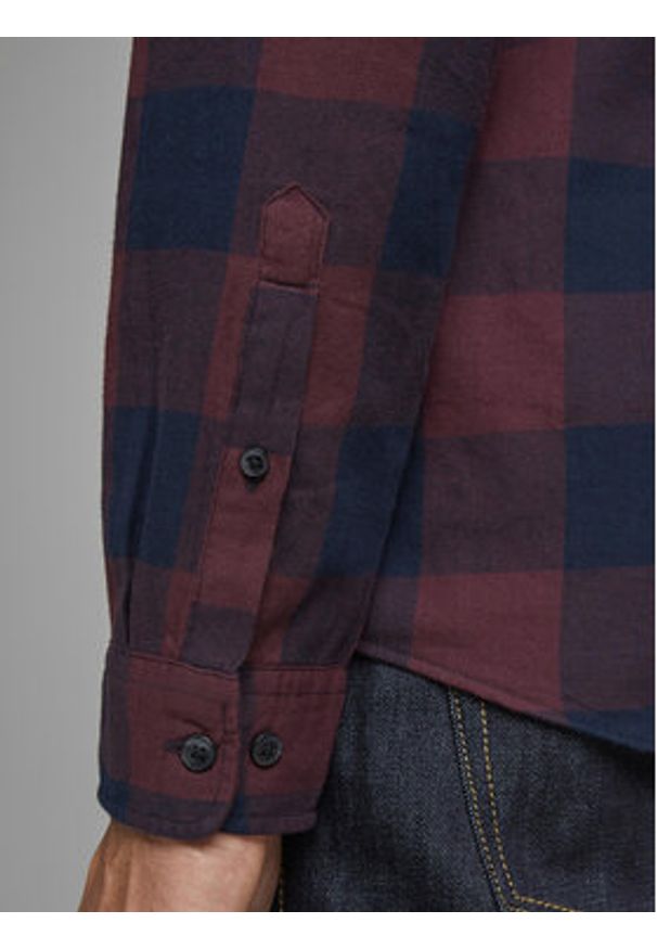 Jack & Jones - Jack&Jones Koszula 12181602 Granatowy Slim Fit. Kolor: niebieski. Materiał: bawełna