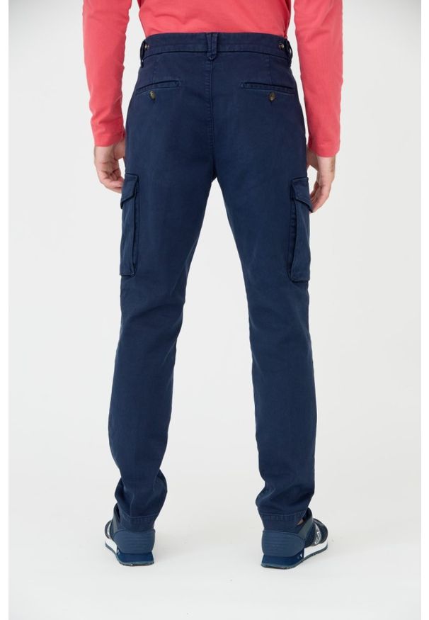 Aeronautica Militare - AERONAUTICA MILITARE Granatowe męskie spodnie bojówki, Rozmiar 54. Kolor: niebieski