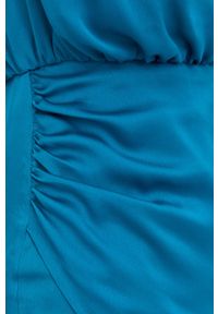Guess sukienka mini rozkloszowana. Kolor: niebieski. Materiał: tkanina. Typ sukienki: rozkloszowane. Długość: mini #2