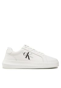 Calvin Klein Jeans Sneakersy Chunky Cupsole Mono Lh YM0YM00681 Biały. Kolor: biały. Materiał: skóra