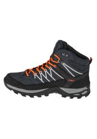Buty trekkingowe męskie, CMP Rigel Mid. Kolor: wielokolorowy, pomarańczowy, czarny, szary. Materiał: tkanina, materiał, skóra, syntetyk