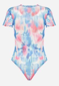 Born2be - Niebieskie Siateczkowe Body Tie-Dye z Wiskozą Monlea. Kolor: niebieski. Materiał: wiskoza. Sezon: lato #3