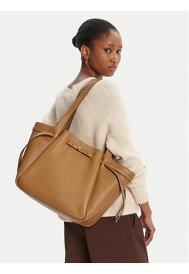 Tory Burch Torebka Romy Tote 163388 Brązowy. Kolor: brązowy. Materiał: skórzane