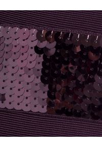 HERVE LEGER - Sukienka mini z cekinami. Kolor: różowy, wielokolorowy, fioletowy. Materiał: materiał. Wzór: aplikacja, paski. Typ sukienki: dopasowane. Długość: mini #7