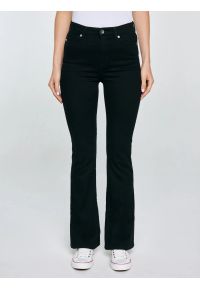 Big-Star - Jeansy damskie czarne Adela Bootcut 908. Kolor: czarny