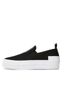 Calvin Klein Jeans Tenisówki Bold Vulc Flat Slipon YW0YW01040 Czarny. Kolor: czarny. Materiał: materiał