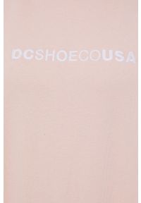 DC bluza bawełniana damska kolor różowy z aplikacją. Kolor: różowy. Materiał: bawełna. Wzór: aplikacja #3
