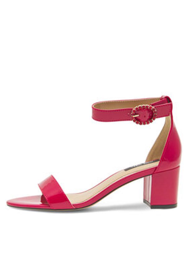 Nine West Sandały WFA2641-1 Czerwony. Kolor: czerwony. Materiał: skóra, syntetyk