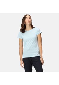 Regatta - Damska koszulka turystyczna z krótkim rękawem Fingal Edition. Kolor: niebieski. Materiał: poliester. Długość rękawa: krótki rękaw. Długość: krótkie. Sport: fitness